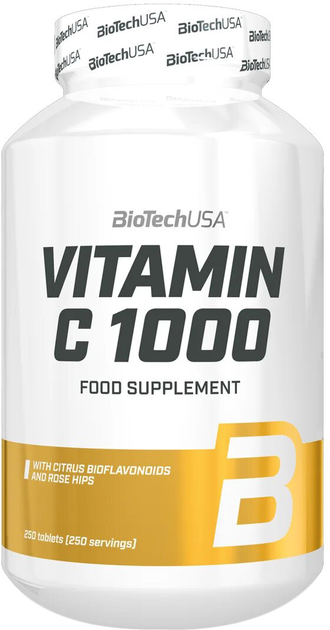 Вітаміни Biotech Vitamin C 1000 250 таблеток (5999076236213) - зображення 1