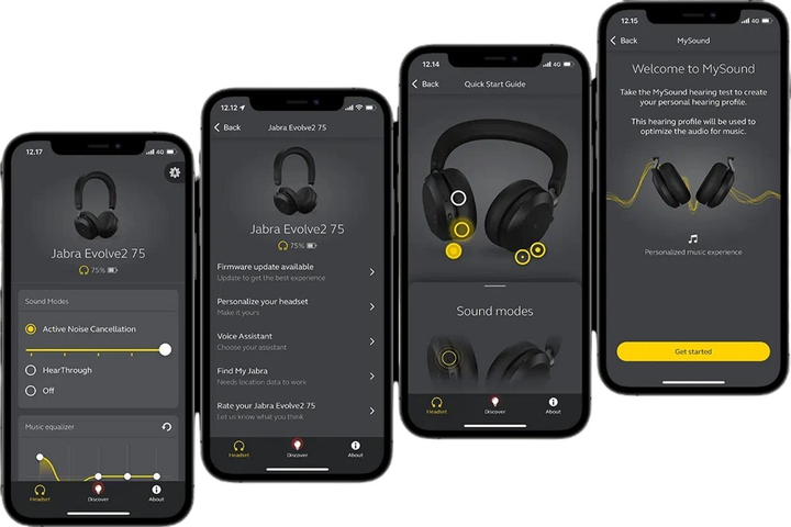 Навушники Jabra Evolve2 75 USB-A MS Teams Black (27599-999-999) - зображення 6