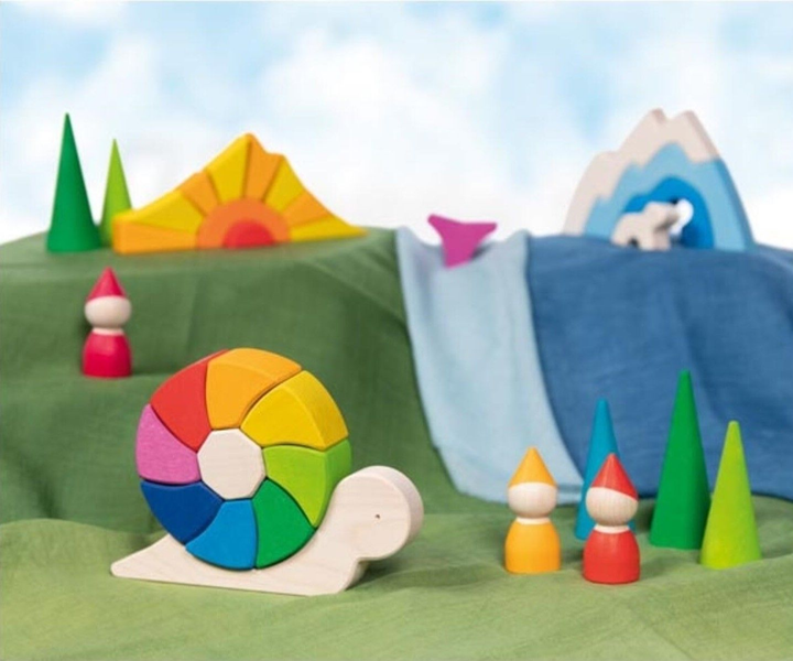 Головоломка Goki Puzzle and Building Blocks Sassy Snail (4013594583688) - зображення 5