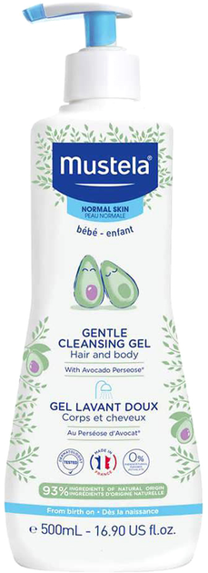 Ніжний очищуючий гель для новонароджених Mustela Gentle Cleansing Gel 500 мл (3504105035754) - зображення 1