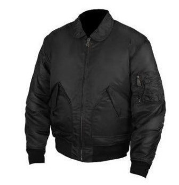 Бомбер тактичний Us Basic Cwu Flight Jacket Чорний Mil-Tec Куртка Розмір M 10404502 - зображення 1