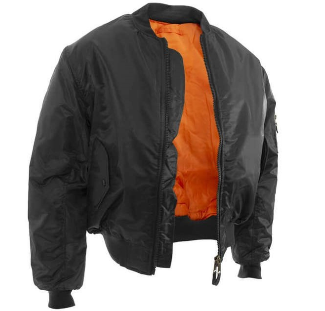 Двостороння куртка тактична Mil-Tec Black 10403002 бомбер ma1 розмір XS - зображення 1