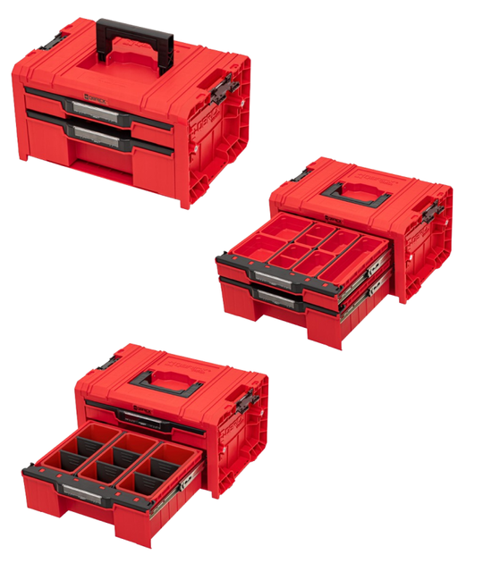 Набор ящиков для инструментов Qbrick System PRO Drawer Workshop Set 3 2.0 RED (5901238258353) - изображение 3