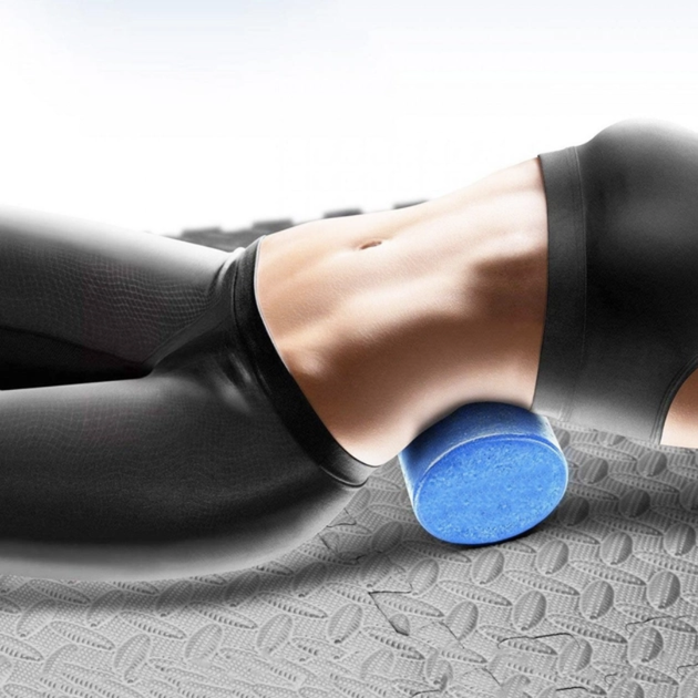 Массажный ролик для йоги и фитнеса York Fitness EPP 30 х 15см голубой - изображение 5