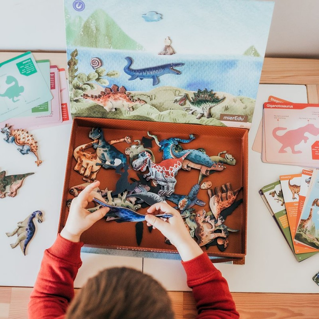 Магнітні пазли MierEdu Все про динозаврів 80 елементів (9352801000989) - зображення 5