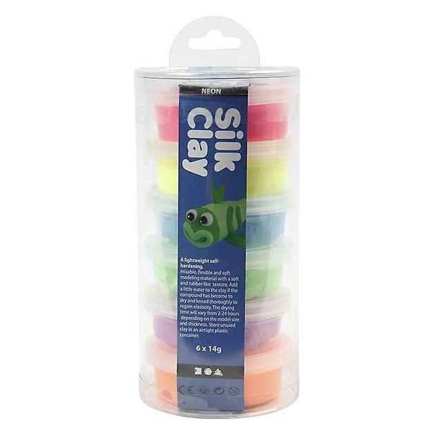 Zestaw do lepienia Creativ Company Silk Clay Neon 6 x 14 g (5707167697863) - obraz 1