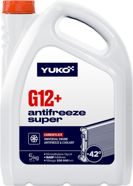 Антифриз Yuko -40 Super G12+ 5 л Красный (4820070248227) – фото, отзывы ...