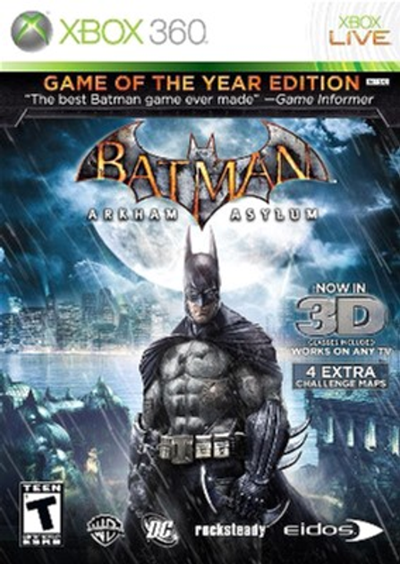 Gra Xbox 360 Batman: Arkham Asylum Game of the Year Edition Platinum Hits (Nintendo Switch) (0788687200929) - obraz 1