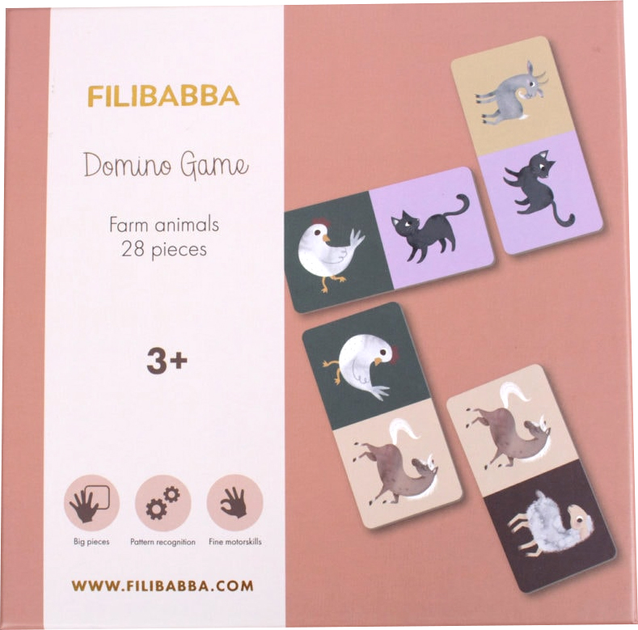 Настільна гра Filibabba Domino Farm Animals (5712804027699) - зображення 1