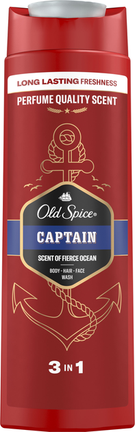 Żel pod prysznic i szampon Old Spice 2-in-1 Captain 400 ml (8001090965615) - obraz 1