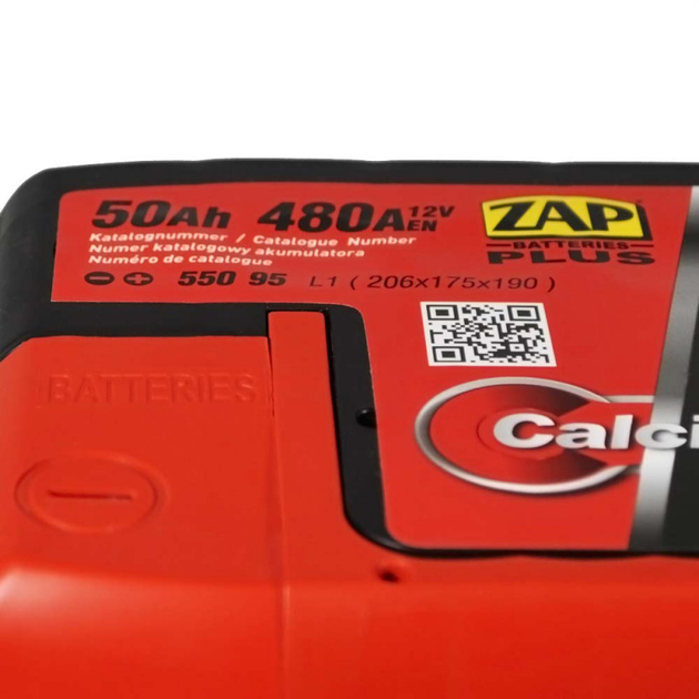 Автомобильный аккумулятор ZAP Plus 50Ah 480A R+ L1 - изображение 2