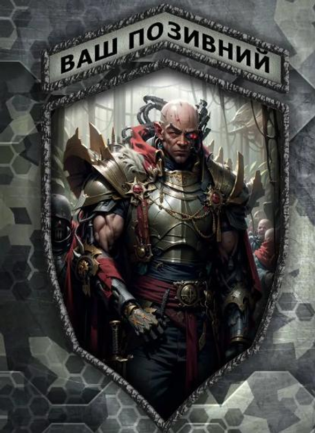 Шеврон патч"Свободный торговец с свитой Warhammer 40000" на липучке велкро - изображение 1