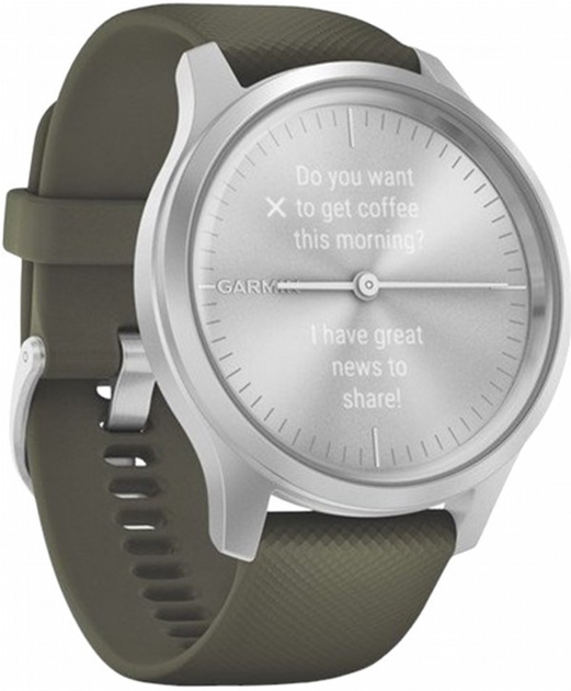 Смарт-годинник Garmin Vivomove Style Silver-Moss Green (010-02240-21) - зображення 4