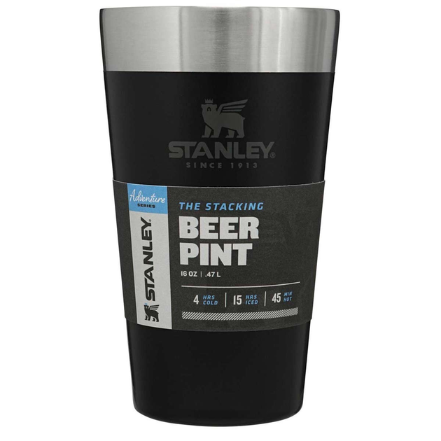 Kubek do piwa termiczny Stanley Adventure Matte Black 0.47 l (10-02282-058) - obraz 1