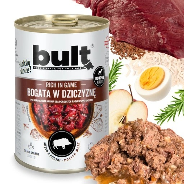Вологий корм для собак Bult Зі смаком дичини 400 г (5903802472325) - зображення 3