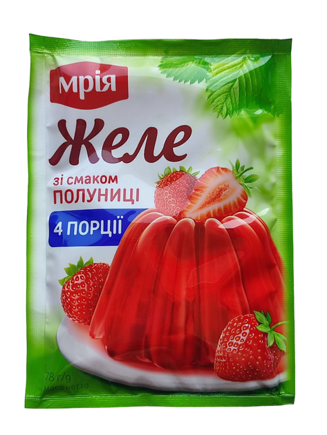 Упаковка Желе зі смаком полуниці 78 гр / 56 шт – купить в интернет ...
