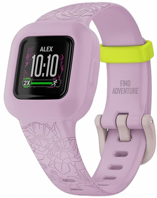 Фітнес-браслет Garmin Vivofit JR 3 Lilac Floral (010-02441-01) - зображення 2