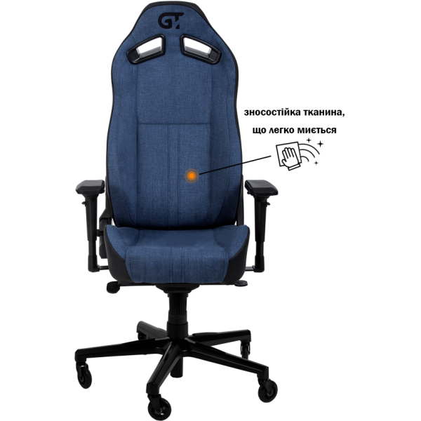 Геймерское кресло GT Racer X-8009 Fabric Dark Blue/Black - изображение 8