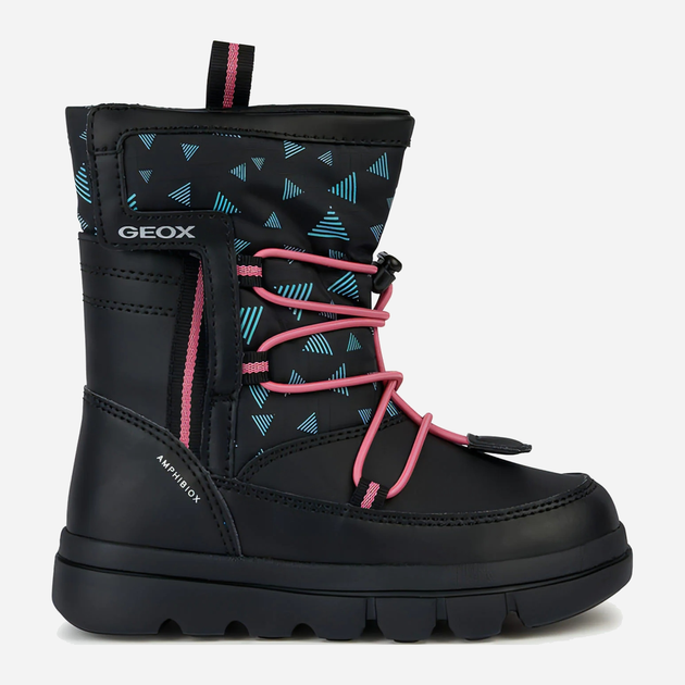 Дитячі черевики для дівчинки Geox GEOJ36HWC0BCMNC0922 28 Чорні (8056206320239) - зображення 1