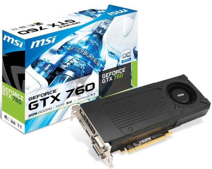 Відеокарта MSI GTX 760 N760-2GD5/OC (N760-2GD5/OC) (GDDR5, 256 bit Відеокарта MSI GTX 760 N760-2GD5/OC (N760-2GD5/OC) (GDDR5, 256 bit