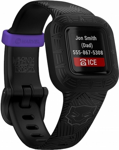 Smartband Garmin Vivofit JR 3 Marvel Czarna Pantera (010-02441-10) - obraz 3