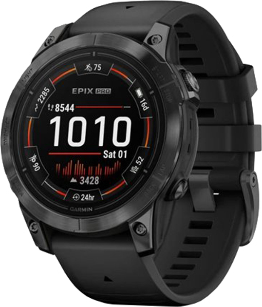 Smartwatch Garmin epix Pro (Gen 2) Standard Edition 47 mm Slate Grey with Black Band (753759318079) - obraz 1