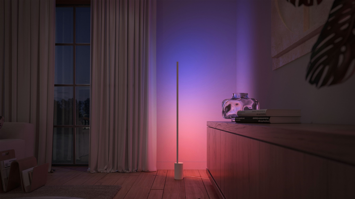 Торшер розумний Philips Hue Signe, 2000K-6500K, RGB, Gradient, ZigBee, Bluetooth, димування, 145 см White (8718696176252) - зображення 6
