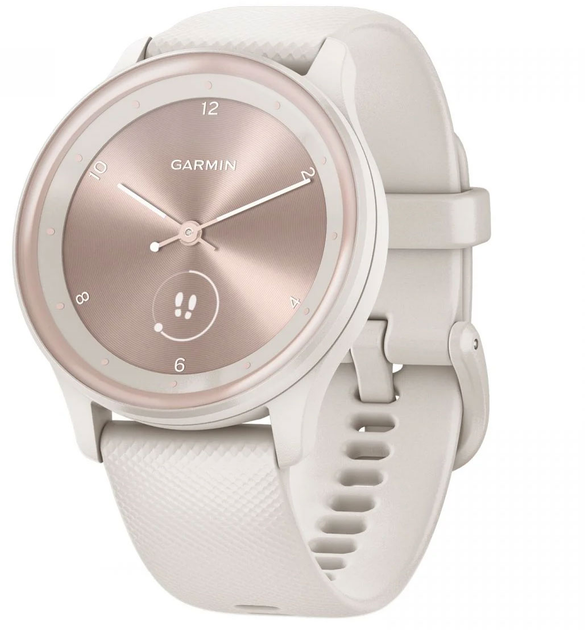 Smartwatch Garmin Vivomove Sport Silicone White Cream (010-02566-01) - obraz 1