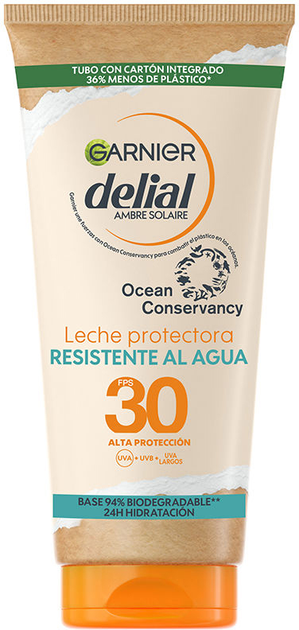Сонцезахисне молочко Garnier Delial Eco-Ocean Leche Protectora SPF30 175 мл (3600542513289) - зображення 1