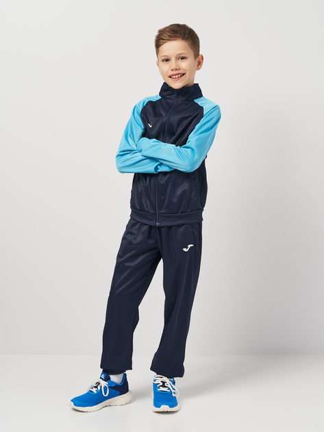 Детский спортивный костюм (толстовка + штаны) для мальчика Joma Academy IV 101966.342 109-117 см Бирюзовый (8424309451110) - изображение 3