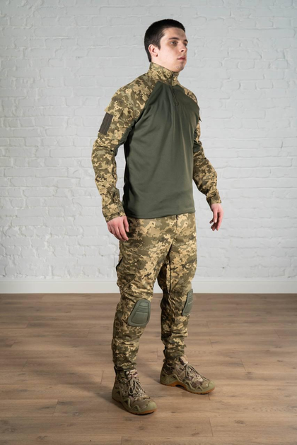 Форма военная штаны с наколенниками и убакс рип-стоп CoolMax tactical Олива Пиксель (569) , M - изображение 2