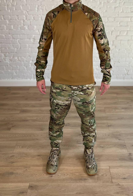 Военная форма убакс со штанами tactical рип-стоп CoolMax Мультикам Койот (557) , 3XL - изображение 1
