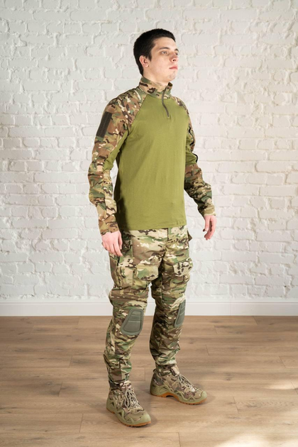 Форма тактическая убакс и штаны с наколенниками ХБ рип-стоп tactical Мультикам Олива (600) , XL - зображення 2