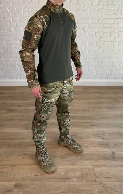 Армейская форма убакс со штанами tactical CoolMax рип-стоп Мультикам Олива (556) , S - изображение 2