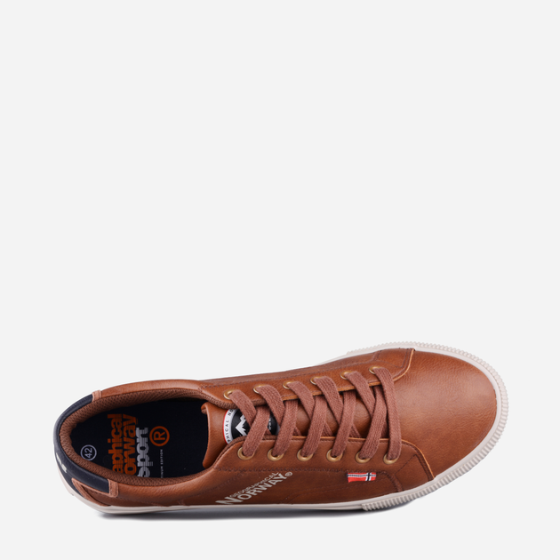 Sneakersy męskie do kostki Geographical Norway GNM21101-38 41 Brązowe (8445377016780) - obraz 4