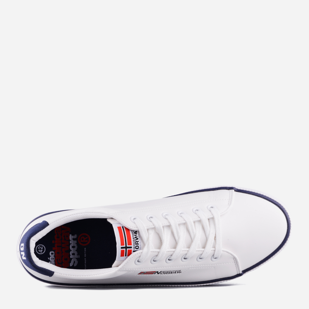 Sneakersy męskie do kostki Geographical Norway GNM21107-17 42 Białe (8445377017282) - obraz 4