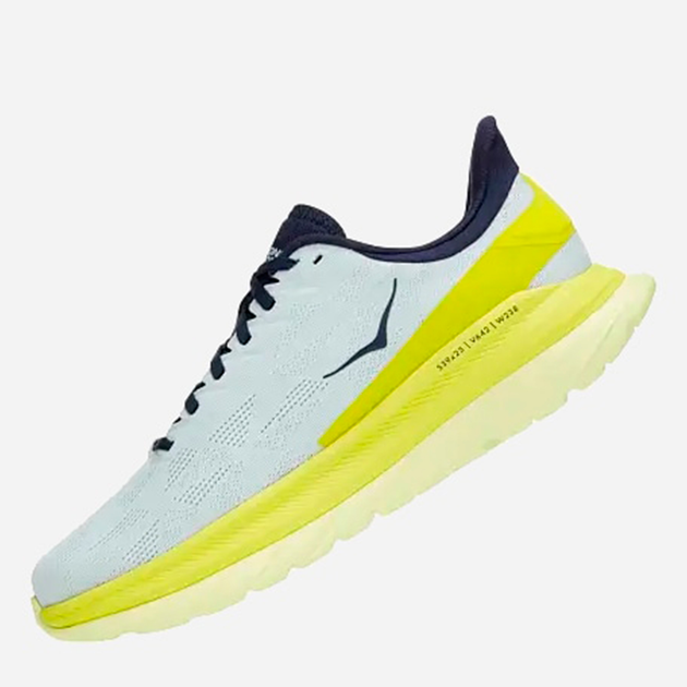 Чоловічі кросівки для бігу HOKA ONE ONE Mach 4 1113528 42 2/3 Блакитні з жовтим (194715341173) - зображення 3