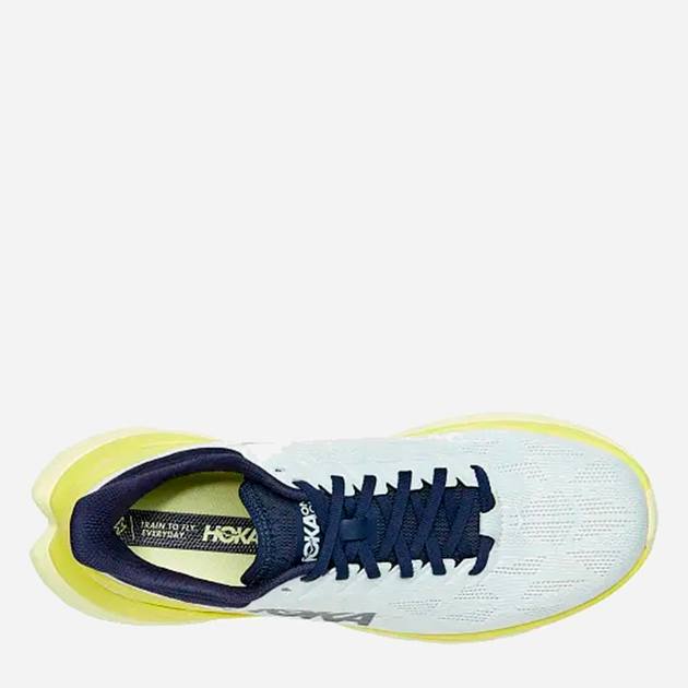 Чоловічі кросівки для бігу HOKA ONE ONE Mach 4 1113528 42 2/3 Блакитні з жовтим (194715341173) - зображення 5