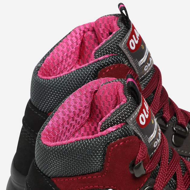 Buty trekkingowe damskie niskie Olang Tarvisio.Tex 812 36 23 cm Ciemnoszare z bordowym (8026556604099) - obraz 6