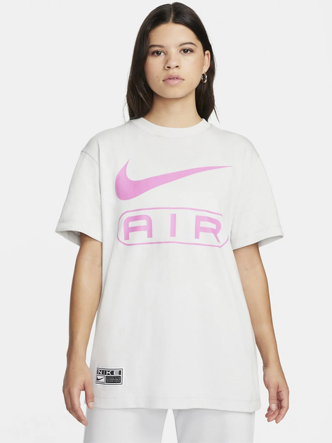 Футболка хлопковая оверсайз длинная женская Nike Tee Air FV8002-025 S ...