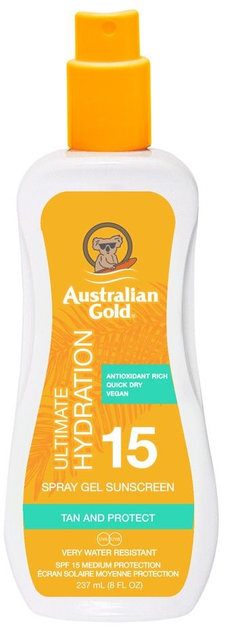 Spray-żel do opalania Australian Gold Ultimate Hydration Spray Gel SPF 15 237 ml (0054402720912) - obraz 1