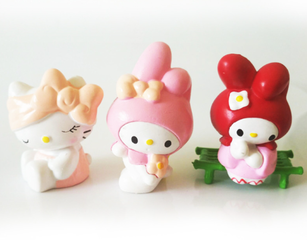 Набор фигурок Куроми (Kuromi ) геншен, манги, hello kitty, Санрио Китти , Мелоди игровые наборы 6шт (AN)31203 - изображение 2