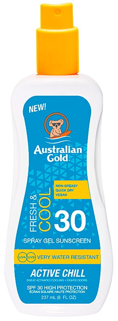 Żel-spray przeciwsłoneczny Australian Gold Active Chill Fra SPF 30 237 ml (0054402720592) - obraz 1
