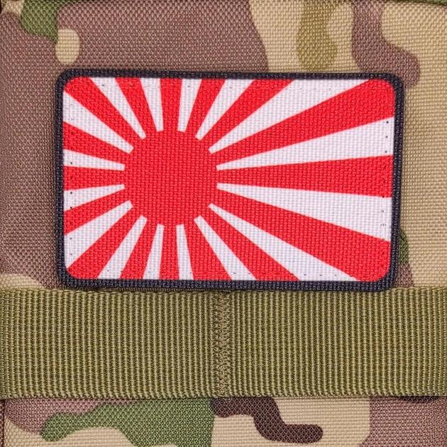 Шеврон військовий прапор Японської Імперії,8х5, на липучці (велкро), патч друкований - зображення 2