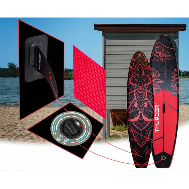 Надувна дошка SUP THUNDER Moth 320 см з веслом - зображення 7