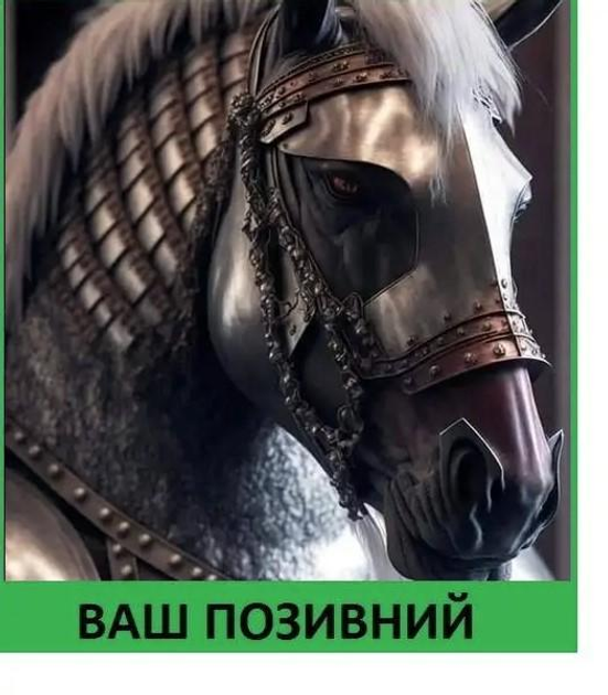 Шеврон патч "Конь рыцарь Дестриер" на липучке велкро - изображение 1