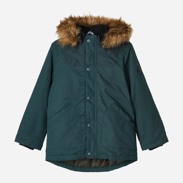 Подростковая куртка-парка демисезонная для мальчика Name It GD-00066589 158 см Темно-зеленая (DN5714493290804) - изображение 1