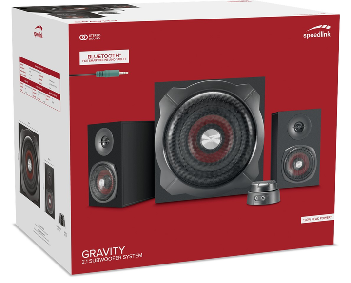 Акустична система  SpeedLink  GRAVITY 2.1 Subwoofer  BLACK (4027301359800) - зображення 1