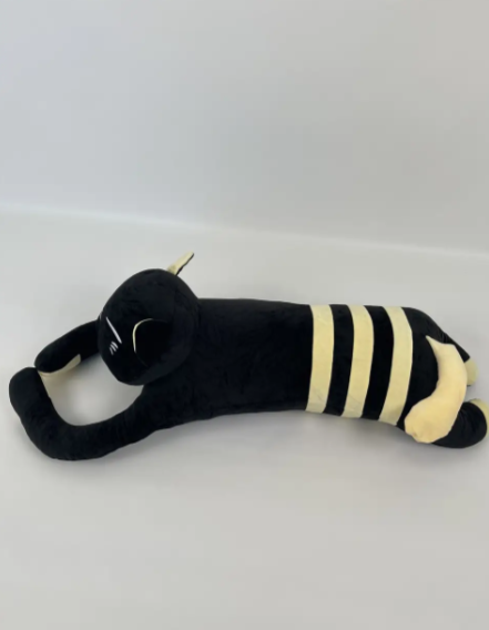 Игрушка мягкая подушка батон Кошка с полосками - Фото 4 Игрушка мягкая подушка батон Кошка с полосками - изображение 4