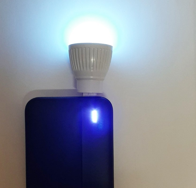 USB LED Лампочка 2 W, Портативна світлодіодна лампа для павербанка ...